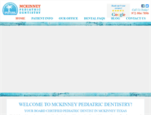Tablet Screenshot of pediatricdentistmckinneytx.com